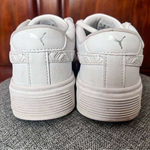 Puma Women’s Smash Platform v3 Sneaker Size 6 Rose Embossed Print - Picture 5 of 9